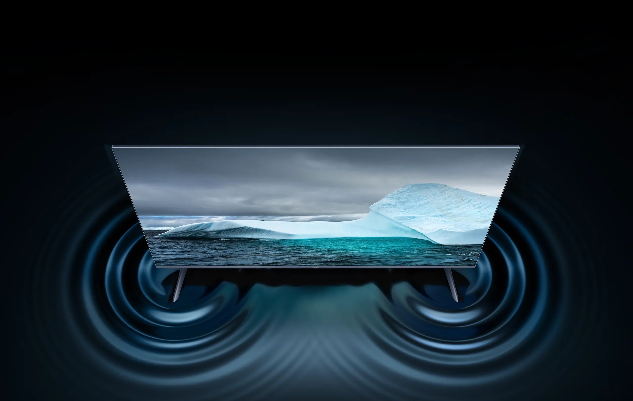 Modern TV with ice landscape